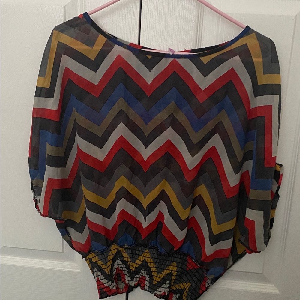 Chevron Patterned Women's Blouse